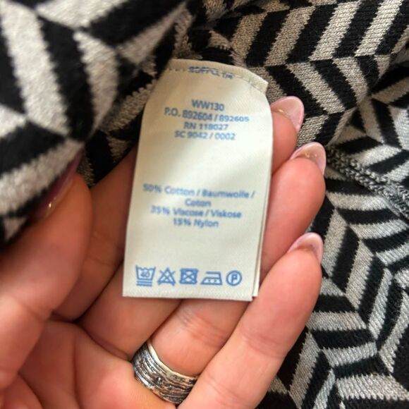 Ladies Boden‎ Lucinda Chevron Knit Dress Black and Grey Size 4 - Picture 7 of 10